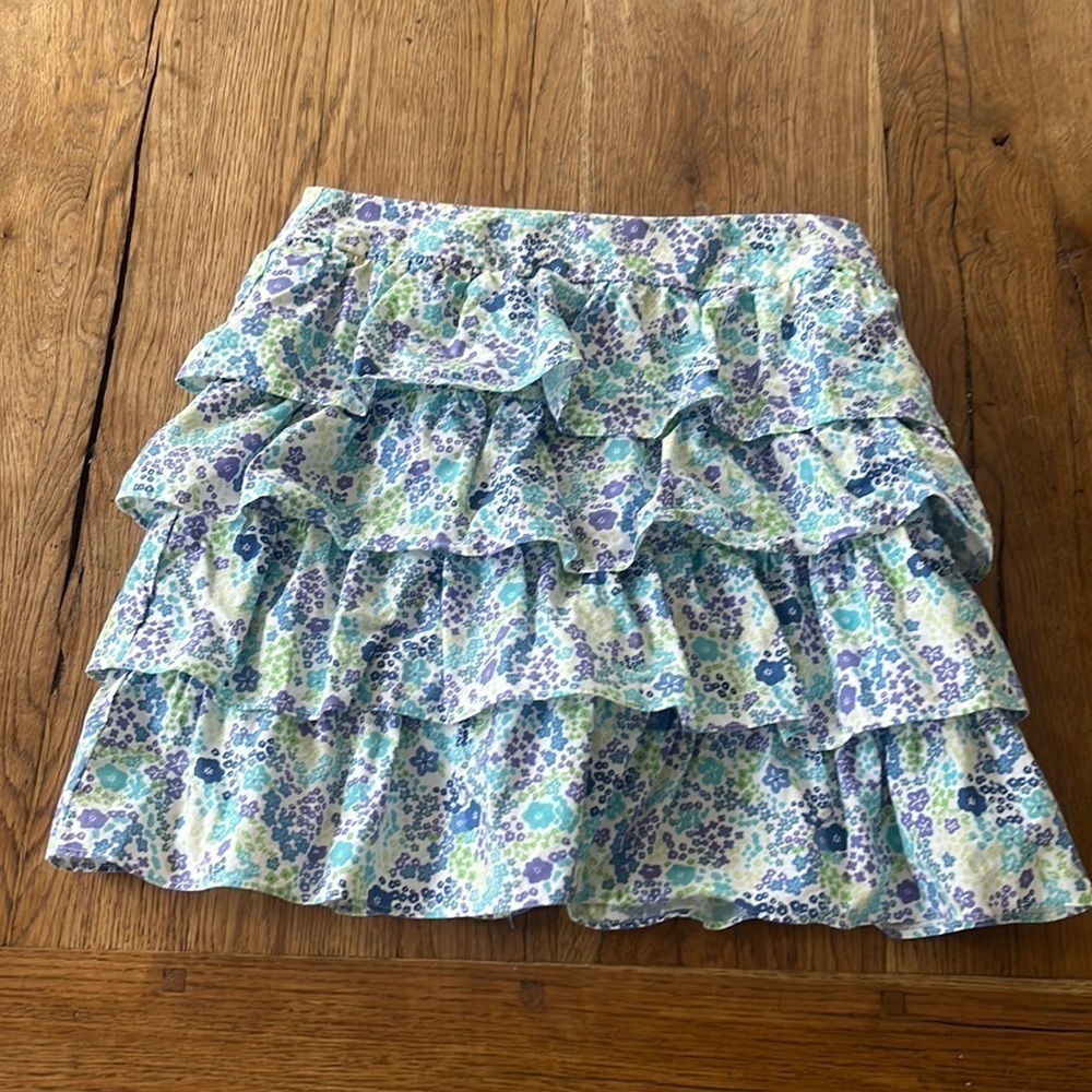 Hartstrings Girls Blue | Floral Skirt size: 12